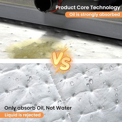 Smaafit Oil-Only Absorbent Pads 17.5" x 13.5" Heavyweight Oil Absorbing Mats - Image 6