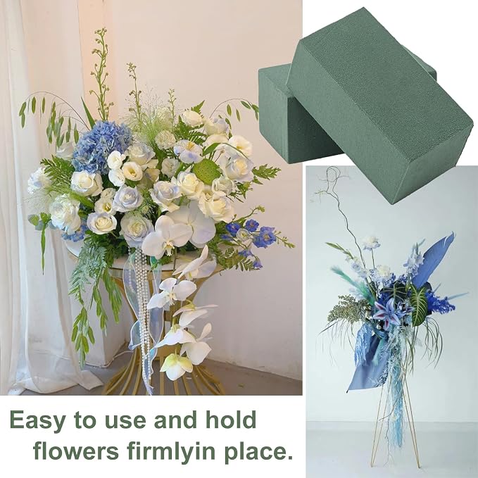 IHDYPPEW 20 PCS Green Floral Foam Blocks, Dry and Wet Florist Foam - Image 6