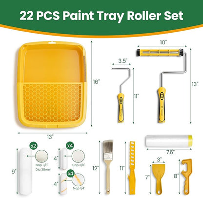 Voomey Professional Paint Roller Kit 22 Pcs, 9-Inch Upgraded Paint Roller - Image 6