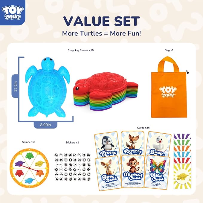 TOY Life 10 Pcs Turtle Balance Stepping Stone - Image 8