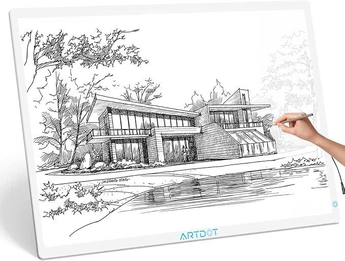 ARTDOT A1 Large LED Light Pad for Diamond Painting AC Powered Light Board Kit by ARTDOT