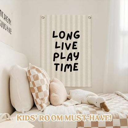 Toddler Boy Room Decor, Long Live Playtime Canvas Banner，Boy Nursery Decor Wall - Image 5