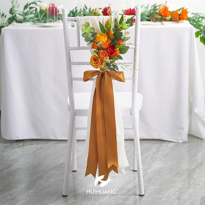 HUIHUANG Copper Satin Ribbon 2 Inch Wide Double Face - Image 4