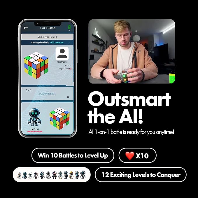 Connect | AI Robot Cube & Smart Cube, Self Scrambling STEM Cube - Image 7