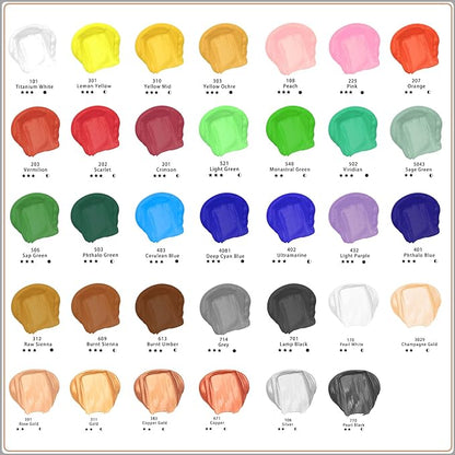 Artecho Peach Acrylic Paint, Peach Paint Tubes, Art Craft Paints - Image 3