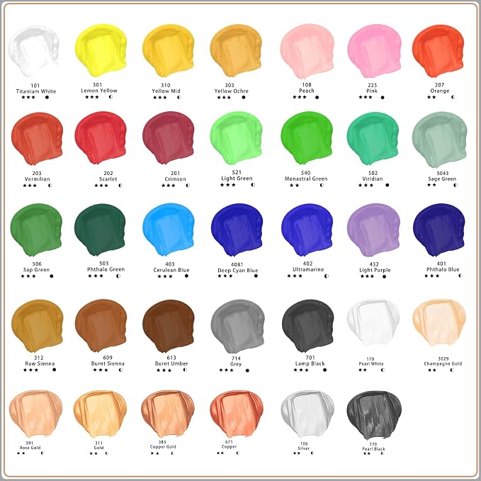 Artecho White Acrylic Paint, Pearl White Tubes, Art Craft Paints - Image 3
