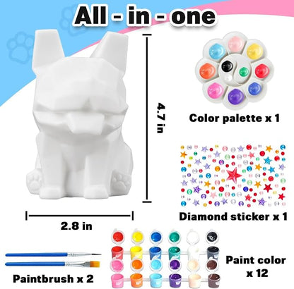 FUNZBO Paint Your Own Dog French Bulldog Lamp Kit - Image 2