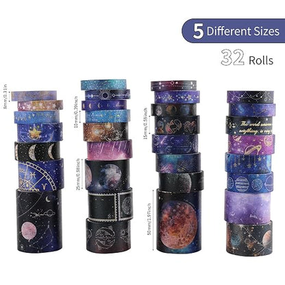 32 Rolls Washi Tape Set, Adhesive Tape - Image 2