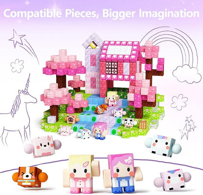 GobiDex 8PCS Magnetic Figures Playset Rotatable Animal & Character Toys - Image 6