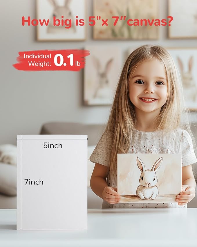 Canvas Boards for Painting 24 Pack, 5x7 Inch Small Canvas for Kids, Mini Canvas - Image 2