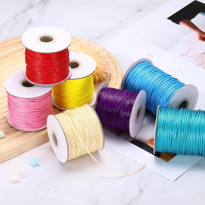 MECCANIXITY Waxed Cord 1.5mm Waxed Thread 87 Yard Wax String Leather Cord - Image 4