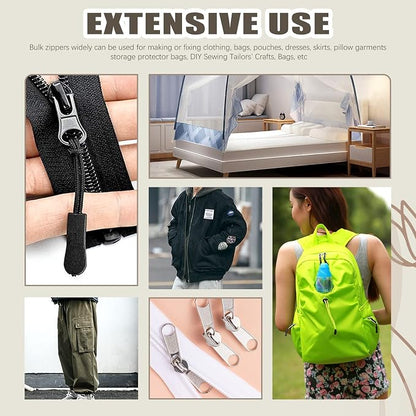 250Pcs Zipper Replacement Zipper Repair Fix Kit Zipper Slider Set - Image 6