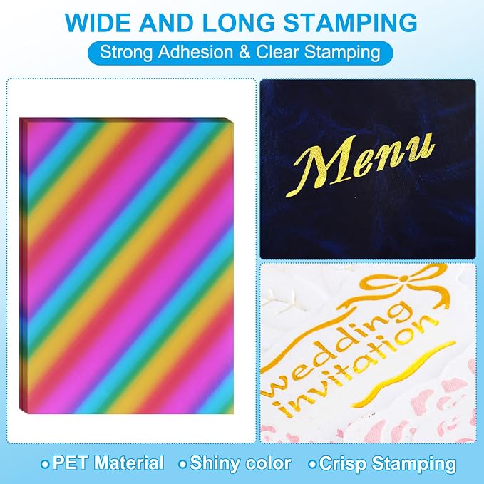 PATIKIL 11.7x8.3" Hot Stamping Foil Paper Sheet, 20 Sheets A4 Heat Transfer Hot - Image 3