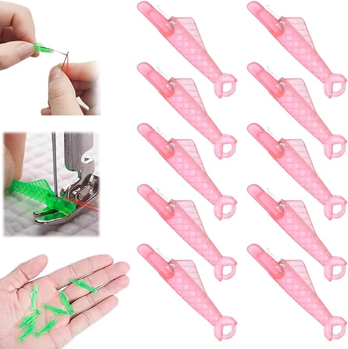 10 Pcs Fish Mouth Sewing Machine Needle Threader, 2024 New Upgraded Automatic by OTXKXBLP