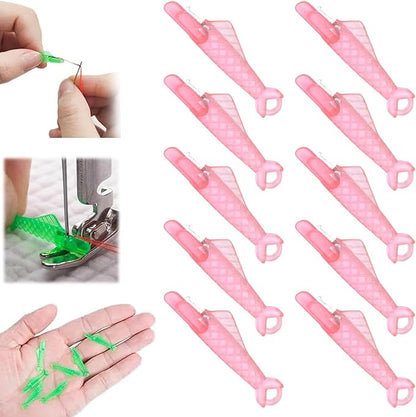 10 Pcs Fish Mouth Sewing Machine Needle Threader, 2024 New Upgraded Automatic by OTXKXBLP