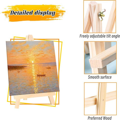 12 Pack Easel for Painting, 9 Inches Easel, Tabletop Painting Canvas Tall Wood - Image 2
