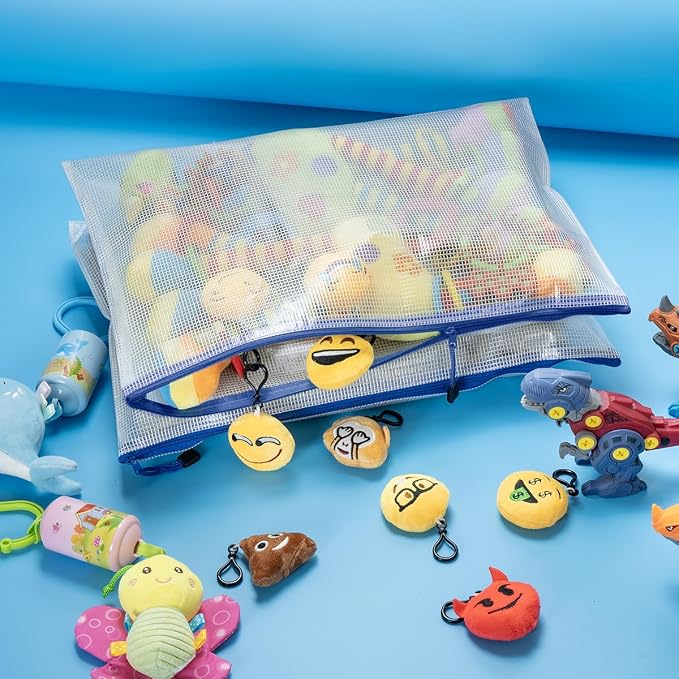 AUSTARK 20 Pcs Zipper File Bags, Plastic Mesh Pouch, Board Game Storage - Image 7