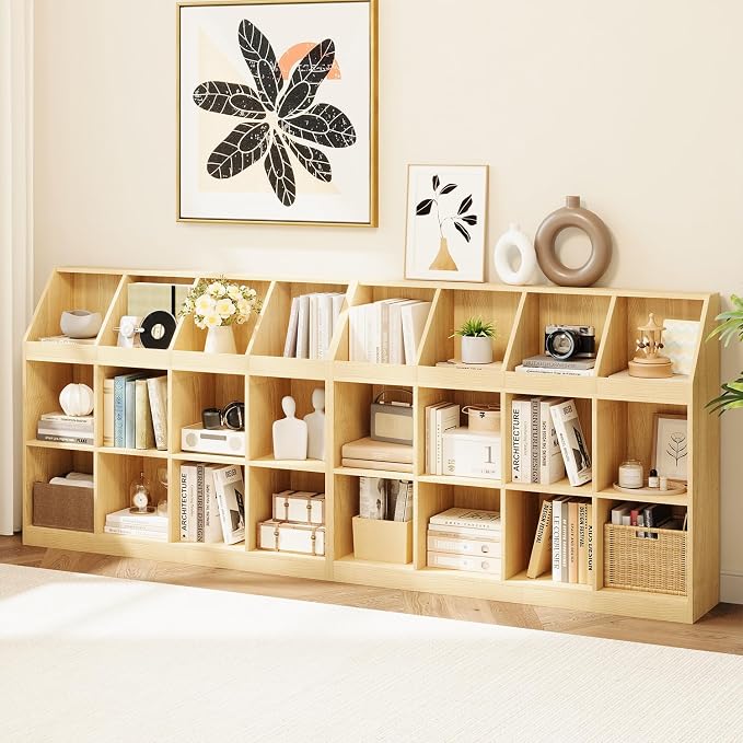 12-Cube Wooden Storage Bookcase - Image 8