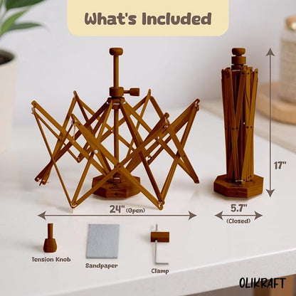 Olikraft Wooden Yarn Swift - Image 2