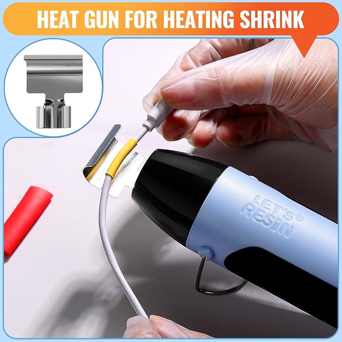 LET’S Resin Heat Gun for Crafting, 350W Fast Heat Dual Temp Hot Air Gun - Image 6