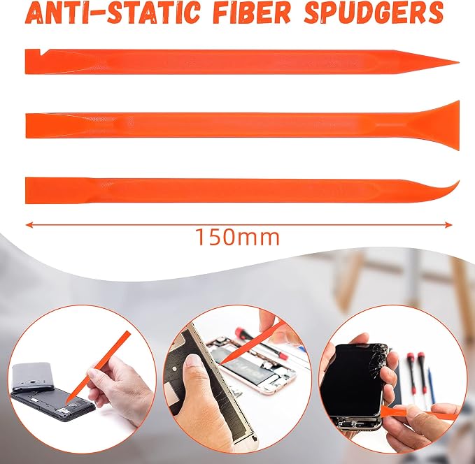 Minatee 18 Pieces Non-scratch Plastic Scraper Tool Multi-purpose Carbon Fiber - Image 2