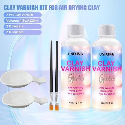 Air Dry Clay Glaze, Air Dry Clay Varnish, Polymer Clay Glaze, High Gloss Clay - Image 2