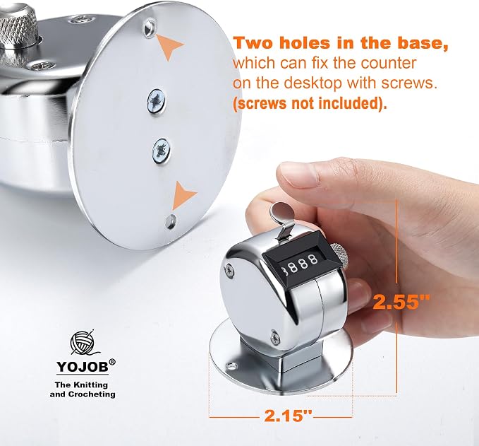 YOJOB Stitch Counters for Knitting and Crocheting, Metal Knitting Row Counter - Image 5