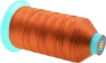 Mandala Crafts Bonded Nylon Thread Burnt Orange Heavy Duty Sewing Threads - Image 2