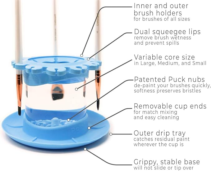 Paint Puck Ultimate Rinse Cup Paint Brush Cleaner – Non-Spill Paint Water Cup & - Image 3