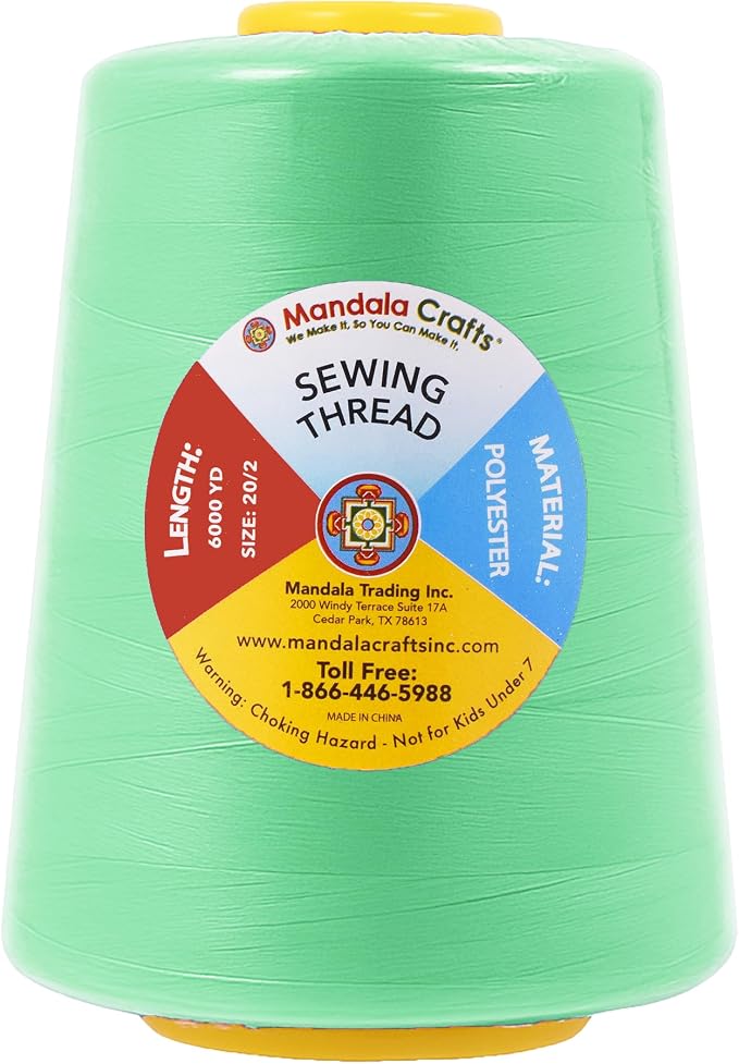 Mandala Crafts 4 Pack of Serger Threads Cones Spools - Image 4