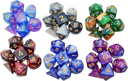 SmartDealsPro 6 x 7 Sets Glitter Polyhedral Dice Sets - Image 3