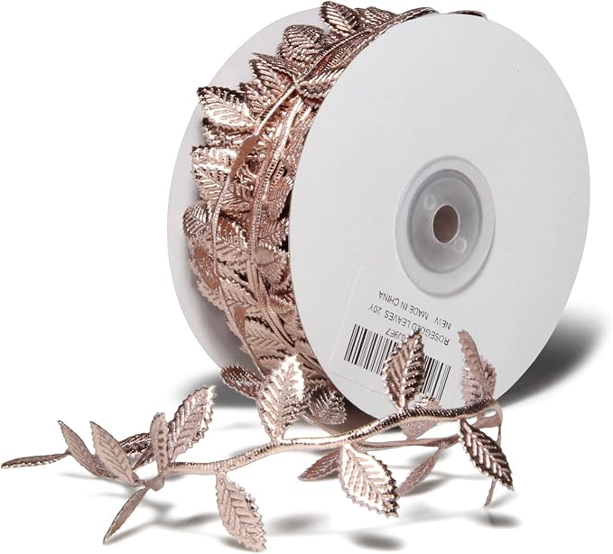 BASOKAN Rose Gold Leaves Ribbon by BASOKAN
