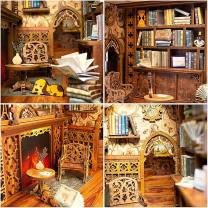 Fsolis Book Nook Kit DIY Miniature House Kit, 3D Wooden Puzzles - Image 5