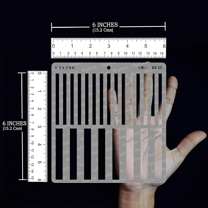 CrafTreat Reusable Geometric Stripe Stencils - Image 3