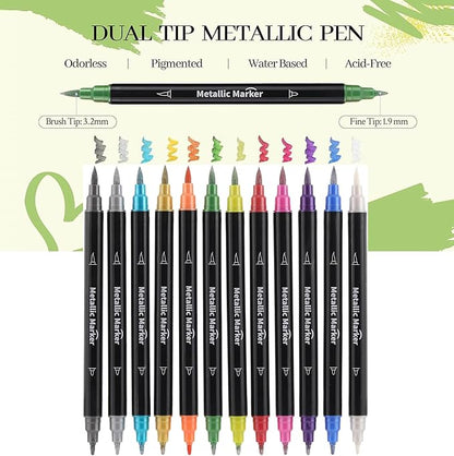 Colourcolor Pack of 12 Metallic Marker Pens - Image 5