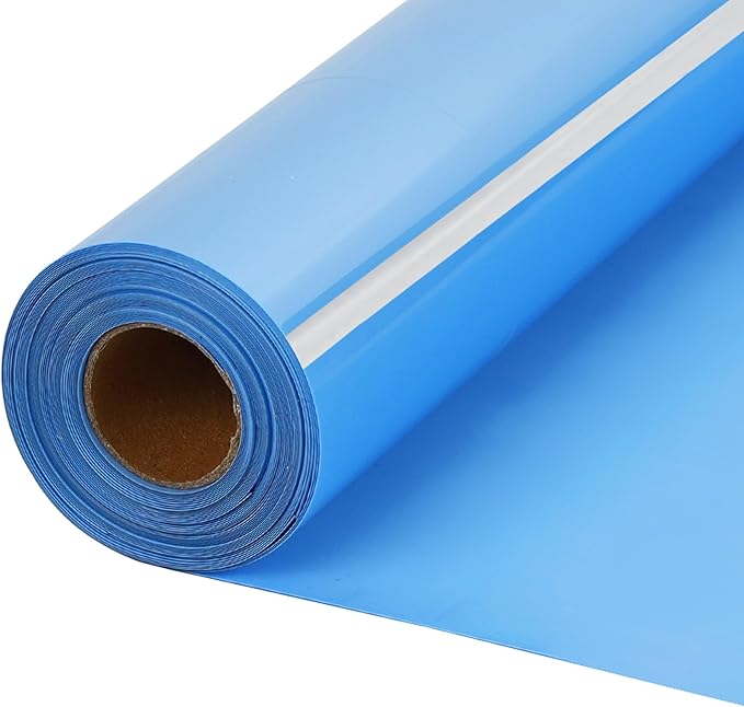 RENLITONG Matte Sky Blue Iron on Vinyl Roll -12Inch x 13ft HTV Heat Transfer by RENLITONG
