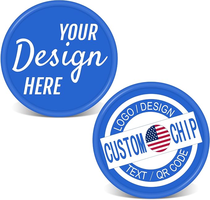 500 Personalized Plastic Chips, Custom Poker Chip, Print Your Logo Image or Text by ZLYXIU