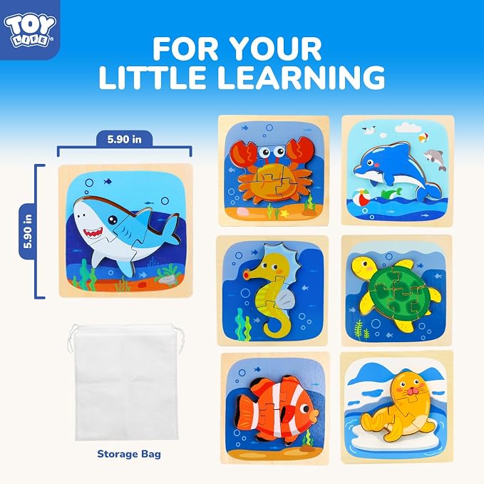 TOY Life Toddler Puzzles Ages 2-4, Wooden Puzzles - Image 7