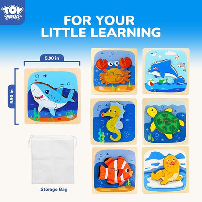 TOY Life Toddler Puzzles Ages 2-4, Wooden Puzzles - Image 7