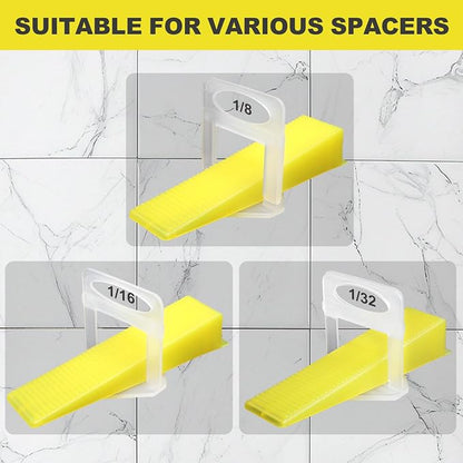 DGSL Tile Leveling System Tile Wedges, 1/32" Tile Spacers, Tile Leveling Clips - Image 3