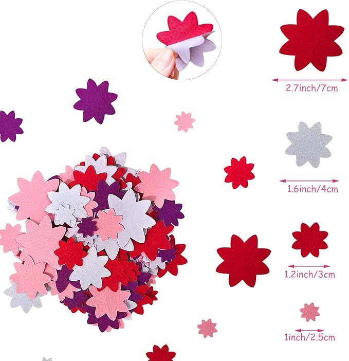 Flower Stickers, Felt Stickers for Kids, Felt Flowers for Crafts, Craft - Image 5