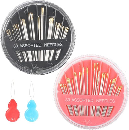 Eketirry 60pcs Premium Hand Sewing Needles，2 Pack 30-Count Assorted Needles by Eketirry