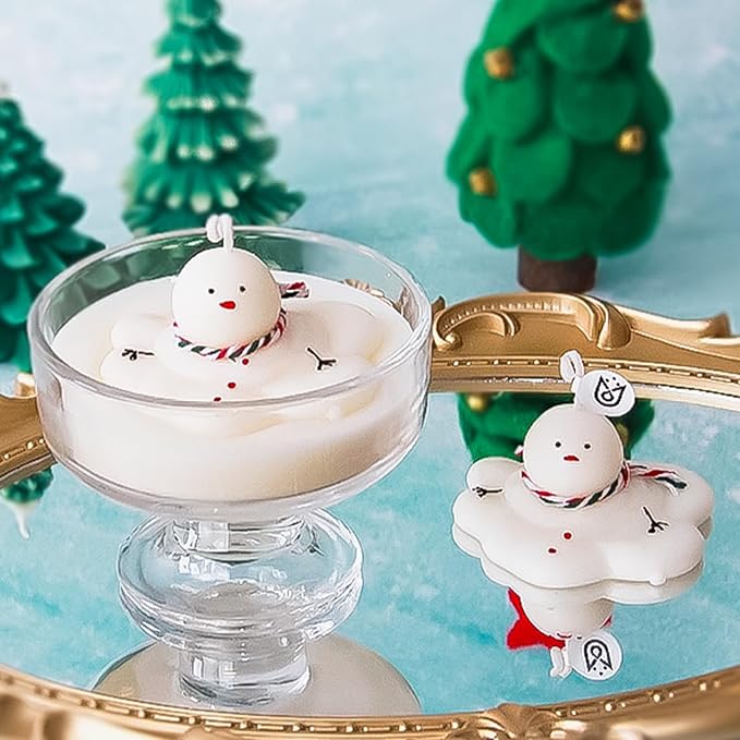 Silicone Molds Candle Cute Melting Snowman Resin Candle Molds - Image 3