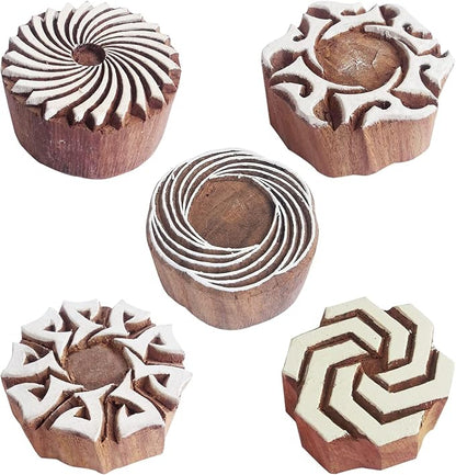 Royal Kraft Round Wooden Printing Stamps by RoyalKraft