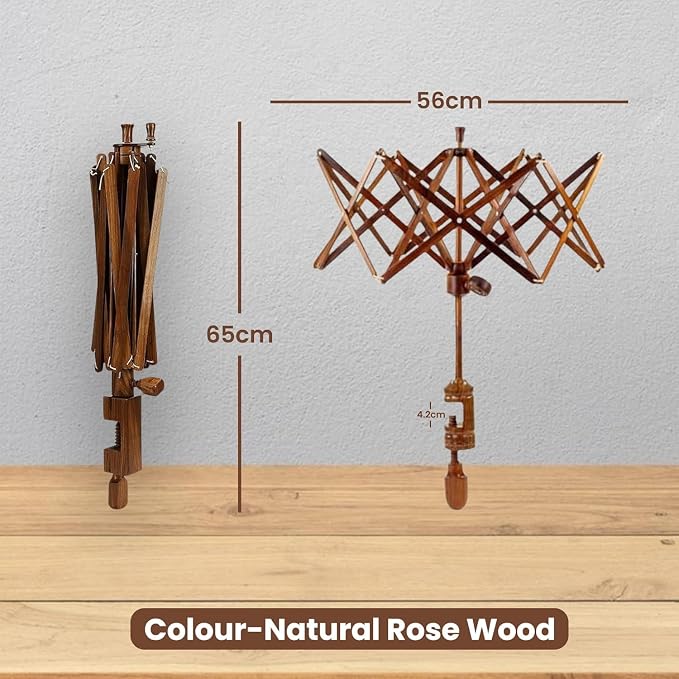 Wooden Yarn Umbrella Swift Winder, Yarn Winder - Image 3