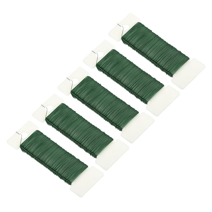 MECCANIXITY 190 Yards/575 Feet 27 Gauge Metal Floral Wire Green Flexible Paddle by MECCANIXITY