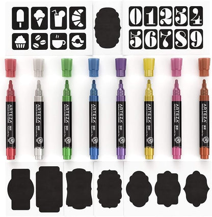 ARTEZA Liquid Chalk Markers, Metallic Colors - Image 5