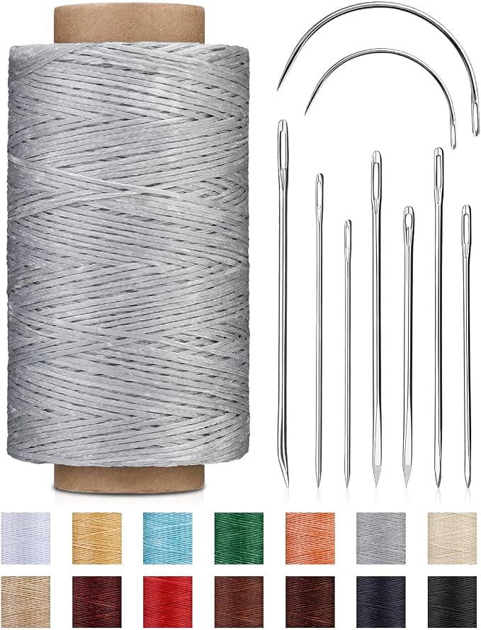 DIUDUS 218 Yards Waxed Thread, Upholstery Thread Heavy Duty by Diudus