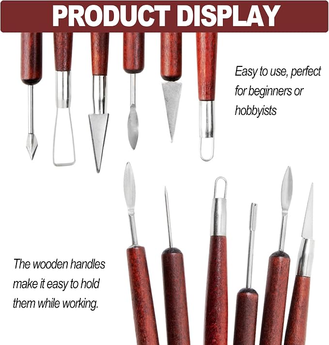 LINPHCEY 6-Piece Clay Sculpting Tools Set Perfect - Image 3