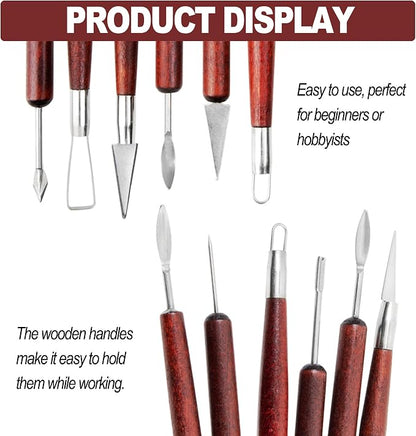 LINPHCEY 6-Piece Clay Sculpting Tools Set Perfect - Image 3